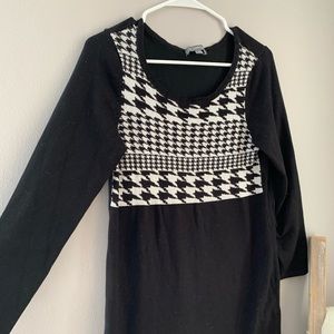 ➡️NEW ITEM⬅️ black and white pattern dress
